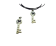 Stainless steel charm SSP-732-13*37mm-Steel