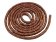 OVAL BRAIDED LEATHER CORDS KHAJUR STYLE 6MM - BROWN