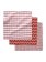 Red and White Printed Towels