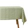 Green and White Patterned Tablecloth