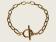 Triangle Wire Dendritic Pearl Bracelet with Circle Bar Clasp - Gold - Item 981