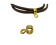 Stainless steel part for leather: SSP-238 7mm (Gold)
