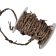 Leather cords - Barbed wire - Vintage Grey