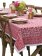 Red Patterned Waxed Tablecloth