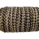 Oslo Round Braided Leather Cord - 8mm - Black and White
