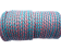 Oslo Round Braided Leather Cord - 5mm - Pink Blue