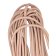 Real Round Nappa Leather Cord - Rose 5mm