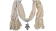 Scarf With Beads - Style 8 - Cream