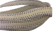 Real Nappa Flat Leather with steel balls chains - 10mm - Beige
