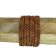 v cross braided leather cord -10mm- DARK TAN