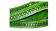Real Nappa Flat Leather with swarovski crystals - 6mm - Neon Green
