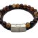 Combination Gemstone and Leather Bracelet - Style 165