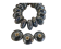 Ceramic Beads - 14mm (Grey AB)