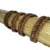 v cross braided leather cord- 15MM- DARK TAN