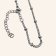Cable Link Chain Necklace with Half Beads - Gold - 1mm - Item 904