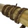 v cross braided leather cord -15mm- BROWN
