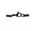 Stainless steel connector for leather: ssp 152 2mm (rose gold)