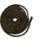 Spiral braided leather cords - 8x4mm - vintage grey