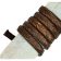 Walnut Braided Leather Cord - 12x6mm - Coffee Brown