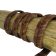 v cross braided leather cord- 15mm- COGNAC