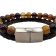 Combination Gemstone and Leather Bracelet - Style 165