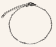 Cable Link Chain Bracelet with Half Beads - Silver - 1mm - Item 904
