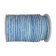 Round Leather Cord - Vintage Sky Blue With White Base 4mm