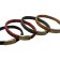 SPIRAL BRAIDED LEATHER CORDS - 8X4MM - VINTAGE RED