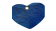 KC-Key Cord Heart Shape 4cm blue hair-on