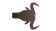 KC-Key Cord Buffalo Heads 7cm - Dark Brown