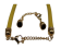 Stainless steel extension chain with lobster claps - SSP453-6mm-gold