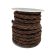 Dublin Bolo Braided Round Twist Leather Cords - 6mm -  Vintage Brown