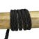 Ibiza braided leather cords - 10*5mm- matt black