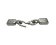 Zamak Hook end eye Clasp: ZAML-25 6x2.5mm (Steel)