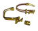 Half Cuff Bracelet Clasp: MGL 225 3mm (Gold)