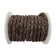 Dublin Bolo Braided Round Twist Leather Cords - 6mm -  Vintage Dark Brown