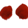 Rabbit Fur Pom Pom-Red-7cms
