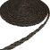 Ibiza braided leather cords - 10*5mm- vintage dark brown