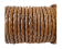 Oslo Round Braided Leather Cord - Medium Brown - 4mm
