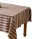 Blue and Cream Striped Waxed Tablecloth