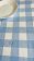 Blue and White Checkered Waxed Tablecloth