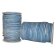 Round Leather Cord - Vintage Sky Blue With White Base 4mm