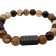 Coffee Stripe Gemstone Bracelet: Style-507 (8mm)