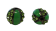 Shamballa bead - 10mm - Antique Peridot