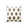 White Cotton Cushion with Brown Patterns