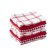 Red and White Patterned Kitchen Towel
