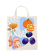Cotton Tote Bag - Orange and Blue Design