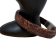 Walnut Braided Leather Cord - 12x6mm - Coffee Brown