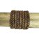 v cross braided leather cord -15mm- BROWN