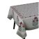 Grey Cotton Tablecloth with Flowers